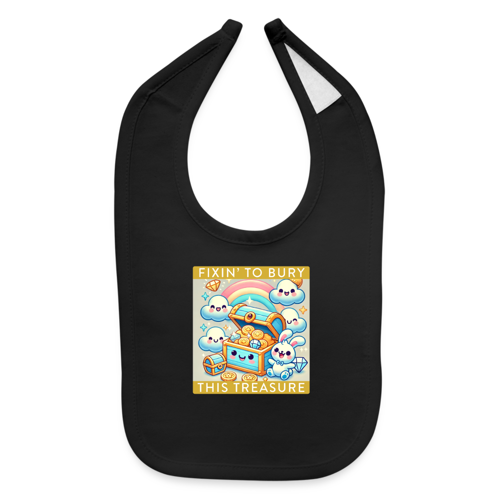 “Fixin’ to Bury” Baby Bib - black