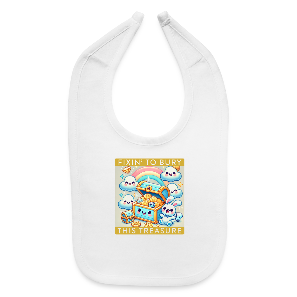 “Fixin’ to Bury” Baby Bib - white