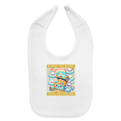 “Fixin’ to Bury” Baby Bib - white