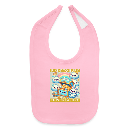 “Fixin’ to Bury” Baby Bib - light pink