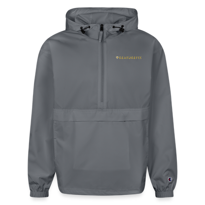 Champion Logo Packable Jacket - gray